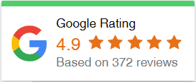 Google Rating 4.9 stars based on 372 reviews